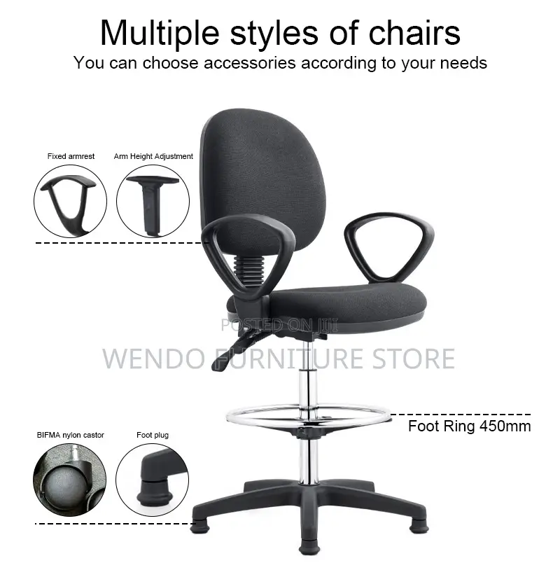 Office Chairs; Mid Back Offices Reception Adjustable Chairs