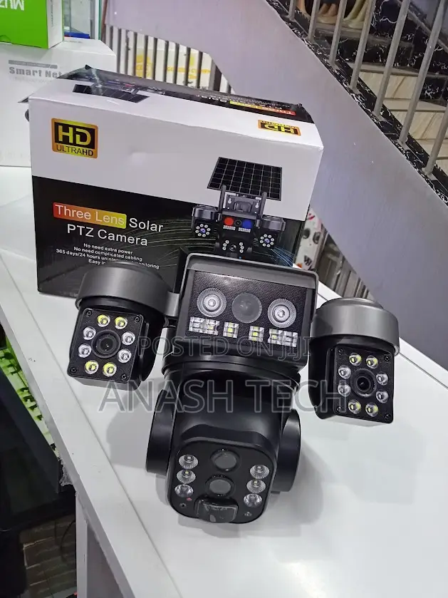 011SQ 4G Solar CCTV Camera – Triple Lens With Color Night Vision