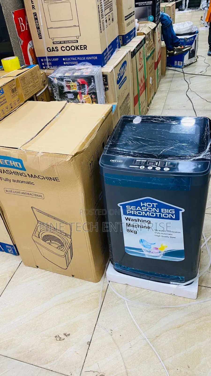 Decho 8kg Top Load Fully Automatic Washing Machine .