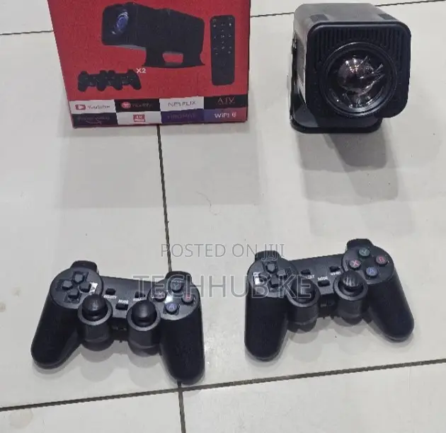 HY320 Wifi Android Projector With Built-in Gaming Console F600 Black