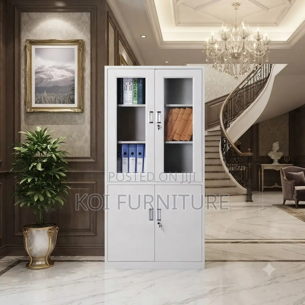 Office Cabinet; Two Doors Steel Modern Office Cabinet With Lockup Key