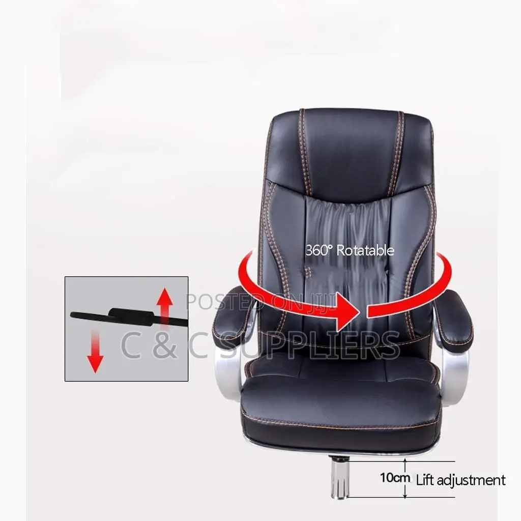 Leather Office Task Chair With Armrest