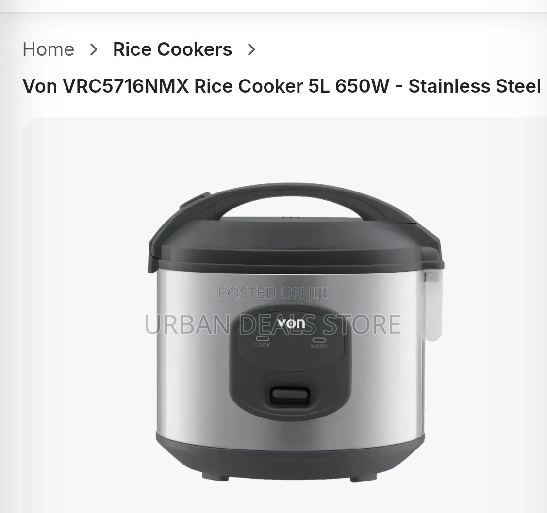 VON 5-Litre Electric Rice Cooker