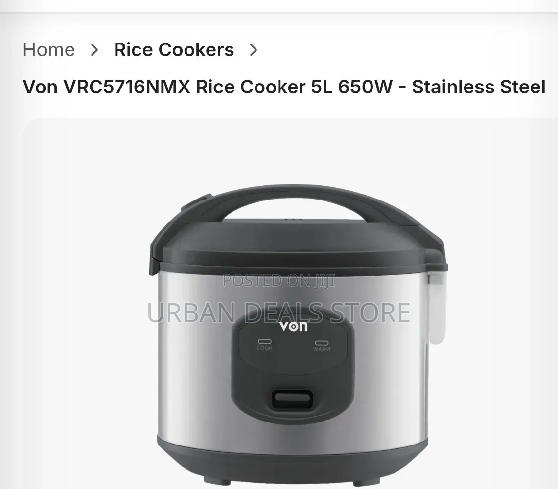 VON 5-Litre Electric Rice Cooker