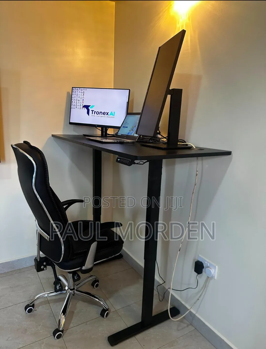 Brand New Set Up of Leather Office Seat With 1.2m Electric Desk/Table