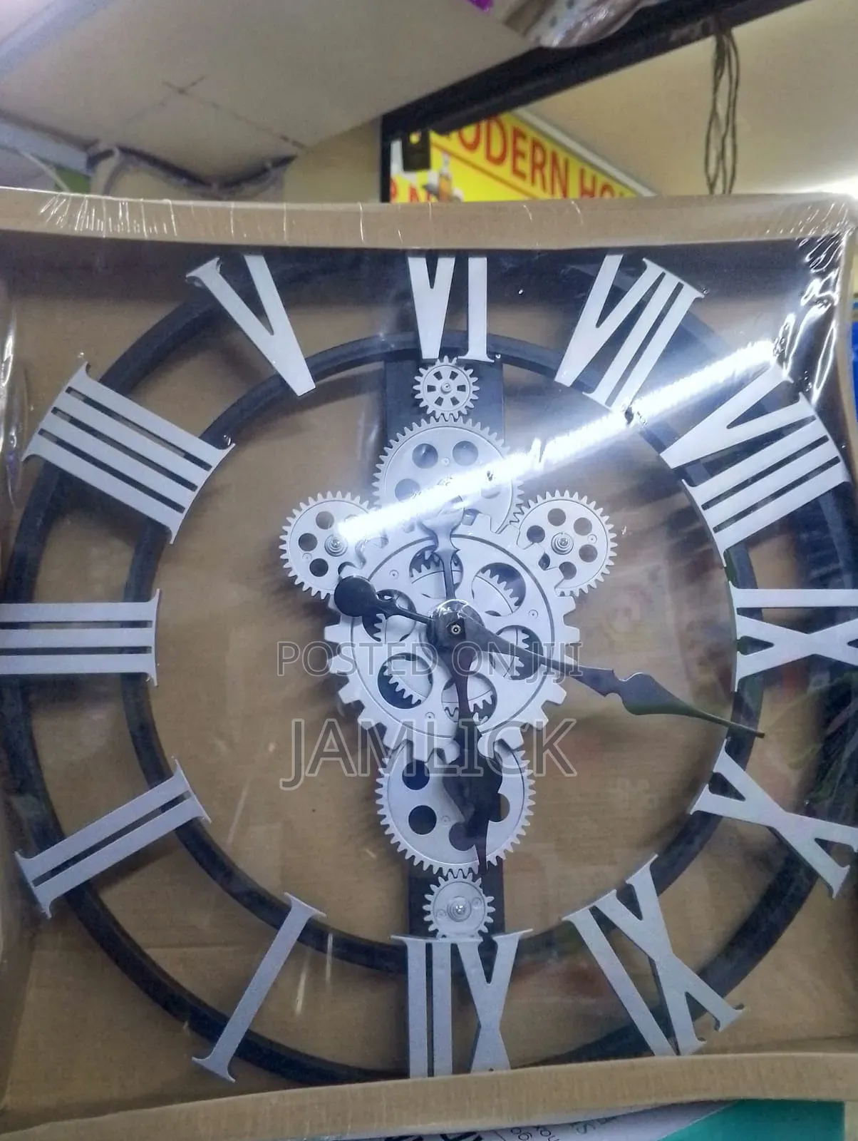 4 Gear Roman Vintage Wall Clock – 40cm - EV