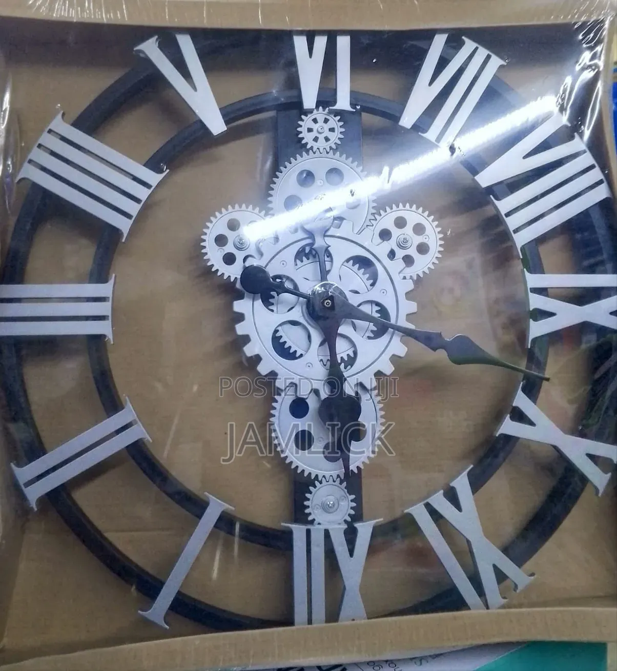 4 Gear Roman Vintage Wall Clock – 40cm - EV