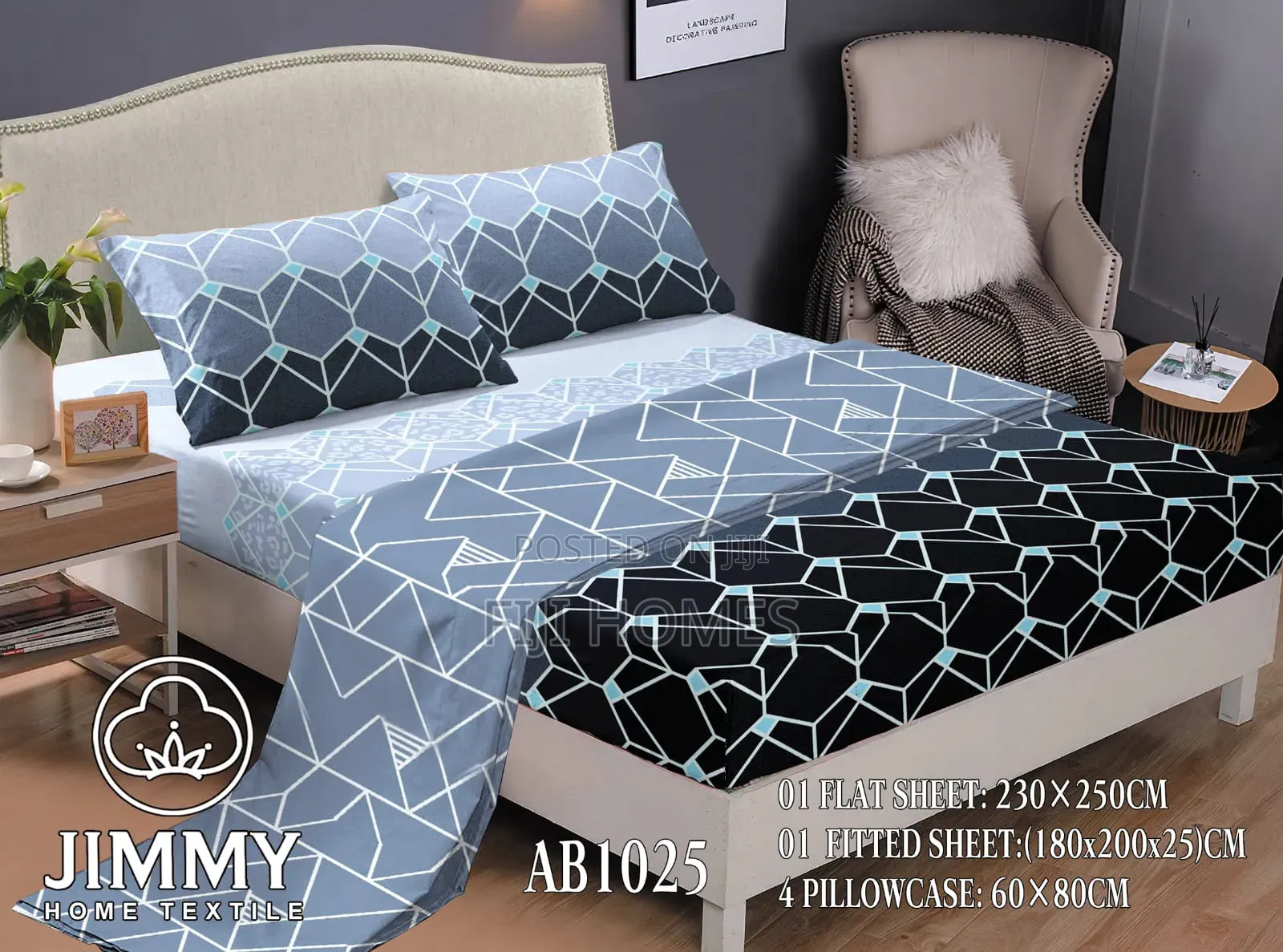Coloured Stripped 6pc Mattress Cover
