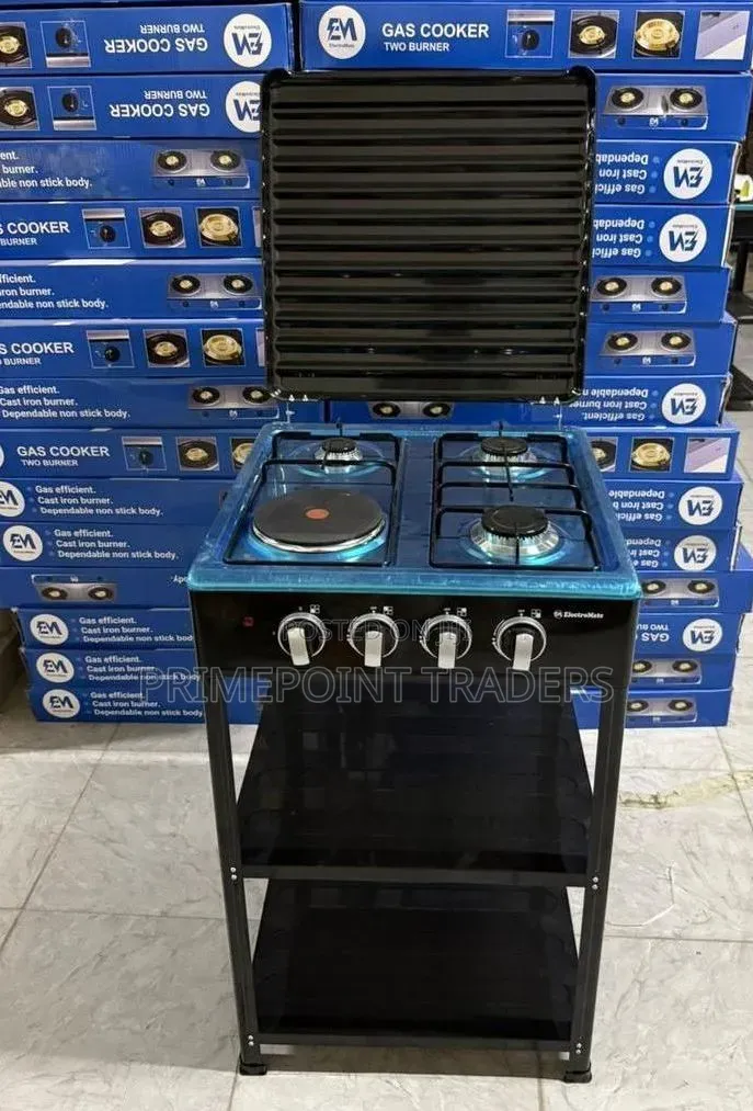 Electromate 3+1 Freestanding Gas Cooker With Electric Plate Buil
