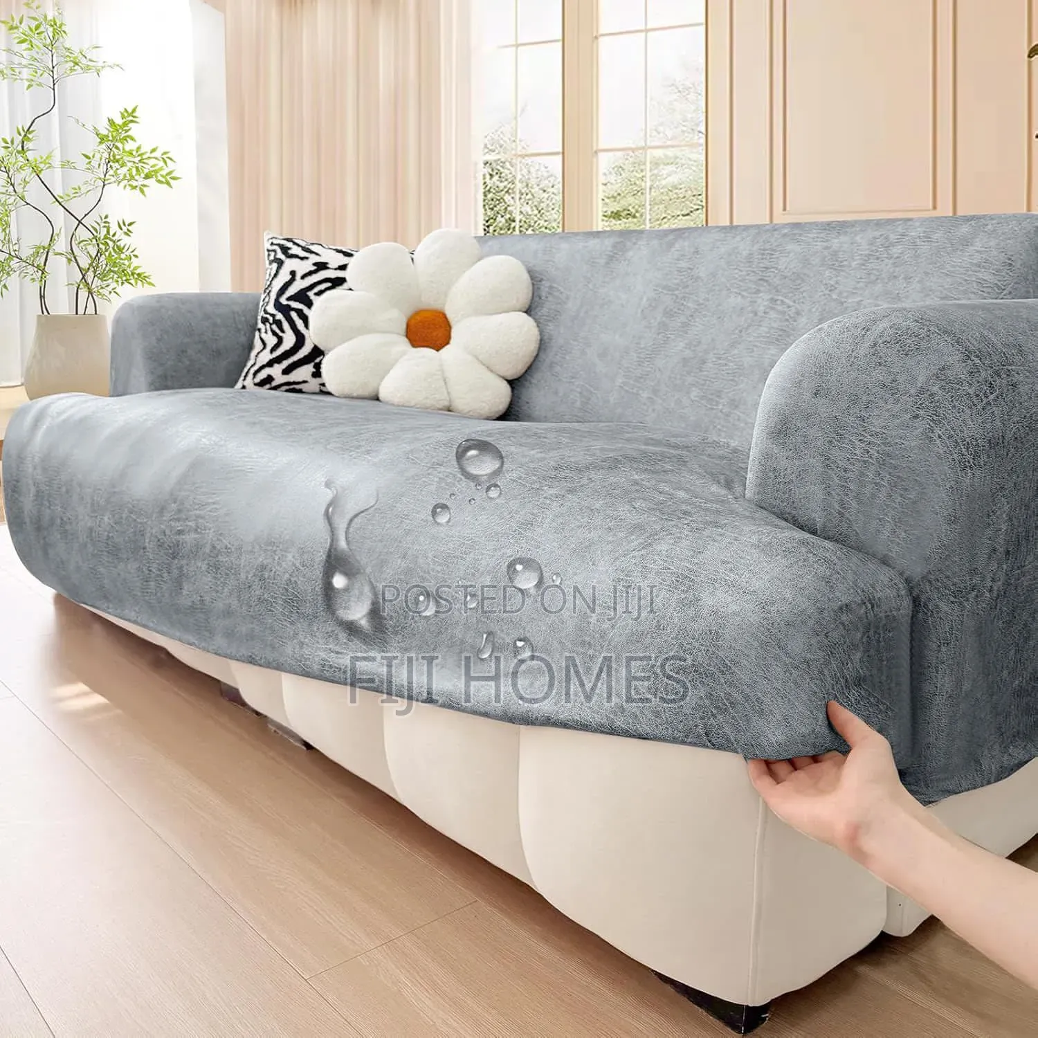 Sofa Cover Waterproof Soft Faux Leather Material