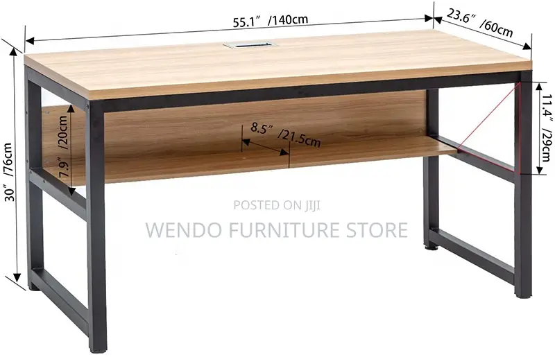 Office Desk; Urban Home Office Table With Under Book and CPU Holder