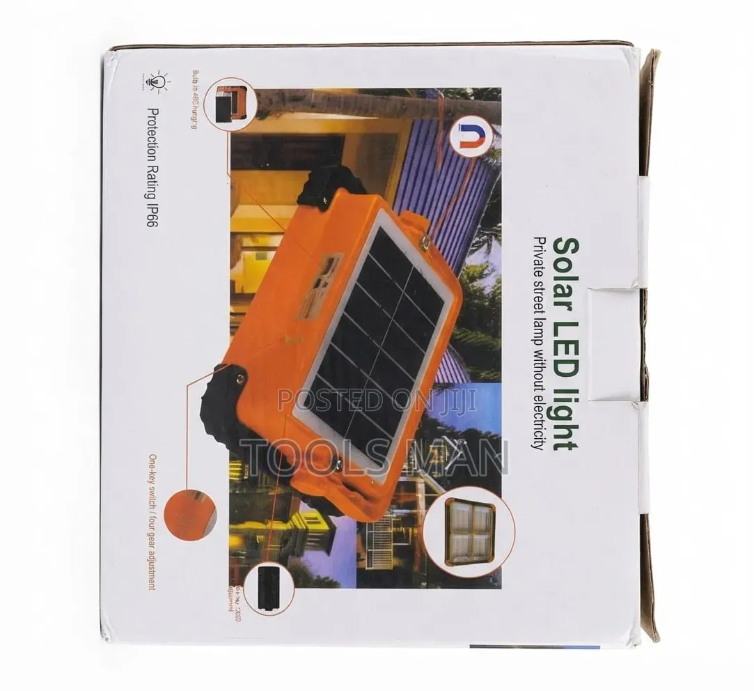 Portable Magnetic Solar LED Floodlight IP66 Waterproof.