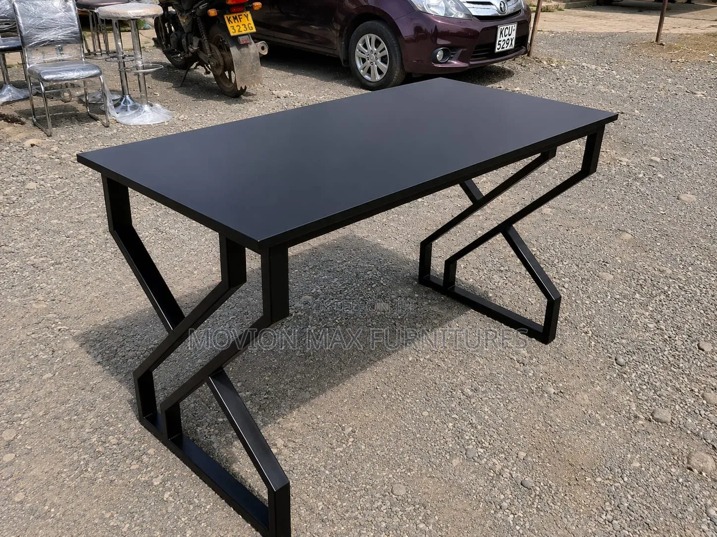 Black 120cm Office Table