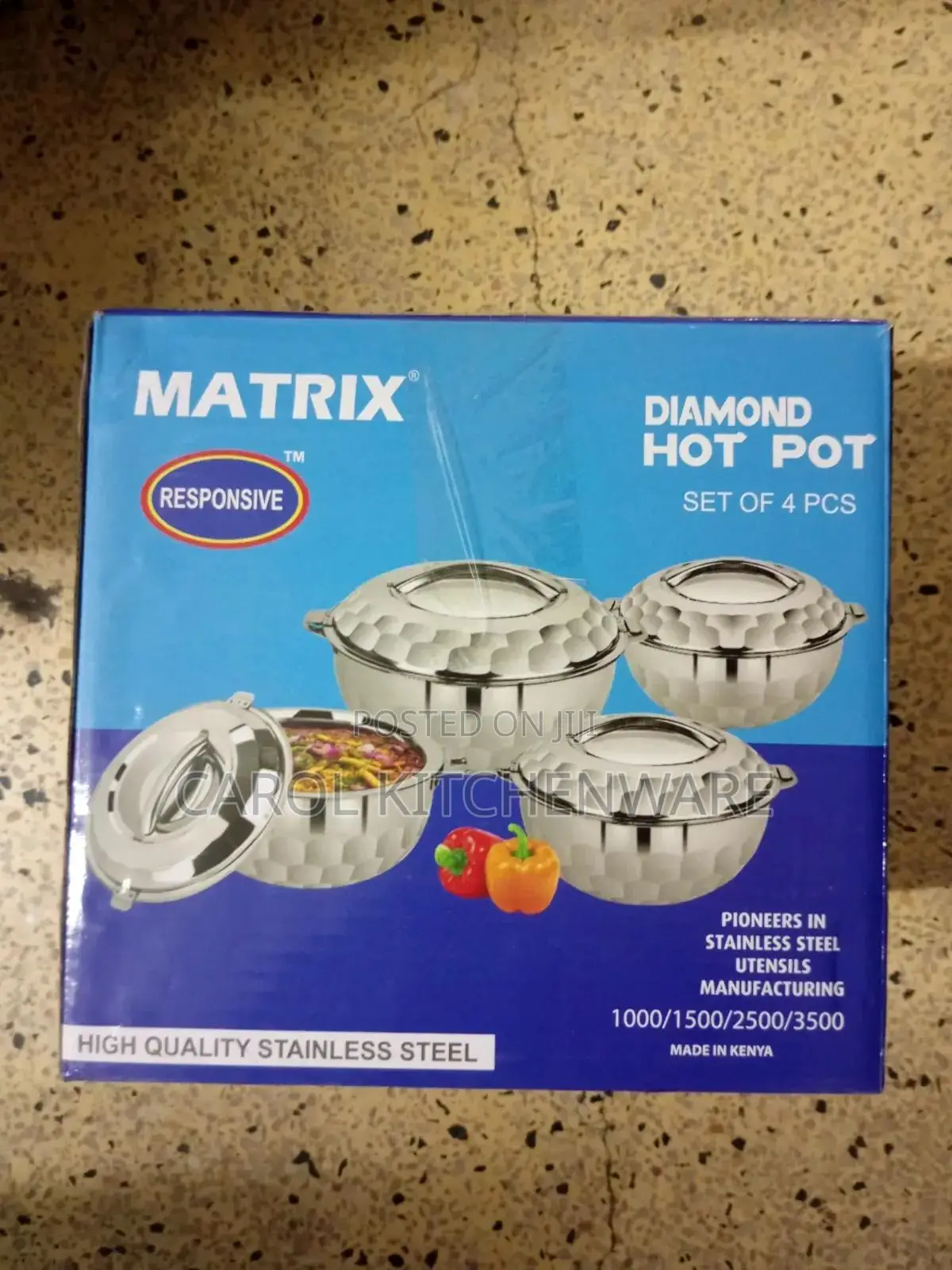 4 PC Stainless Steel Hot Pot / 4 PC Matrix Hot Pot