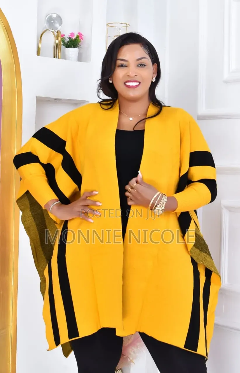 Navy Blue Plus Size Mero Ponchos