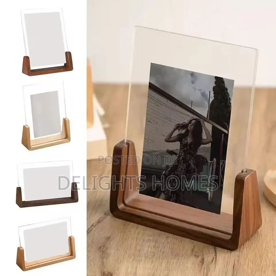 Acrylic Photo Frame With Wooden Base_ex