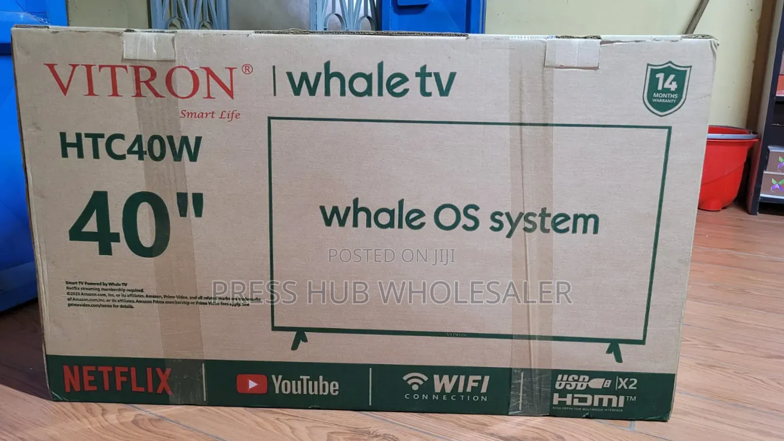 Vitron 40" Whale OS Smart Television – Fast Streaming WiFi