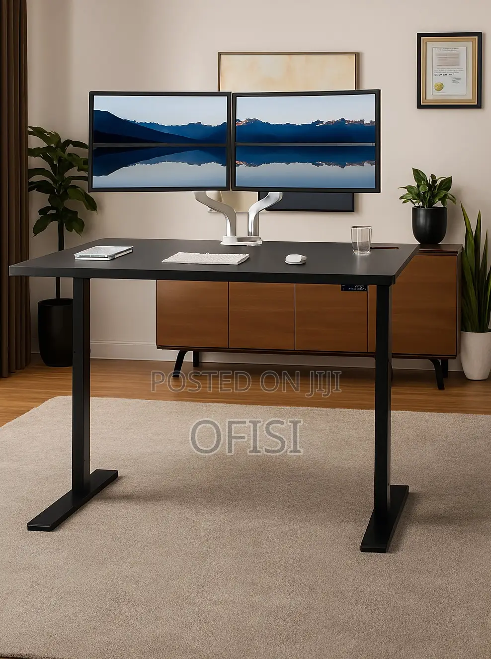 Office Desk; 180cm Height Adjustable Electric Desk