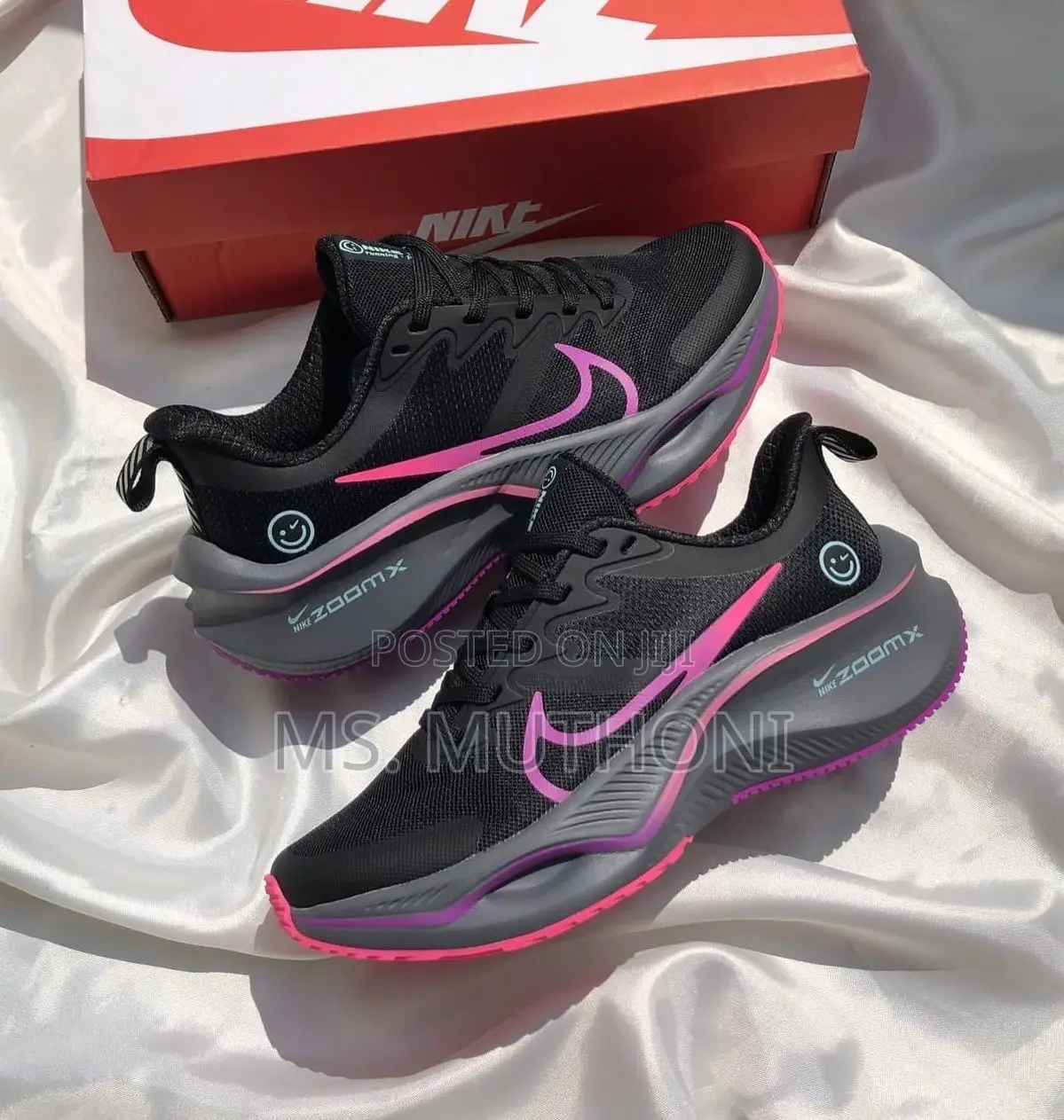 The Nike ZoomX Smiley Black-Pink Sneakers Size 37-42