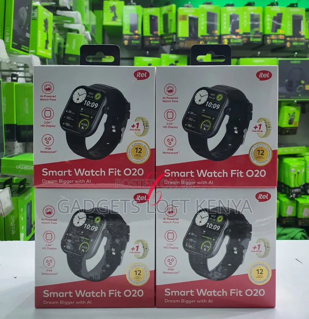 Itel Smart Watch Fit 020 ISW-020 IP68 Waterproof Smart Watch