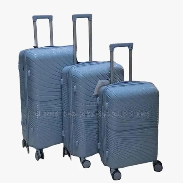 Spacious 3 in 1 Unbreakable Rubber Suitcase Briefcase Travel Bags
