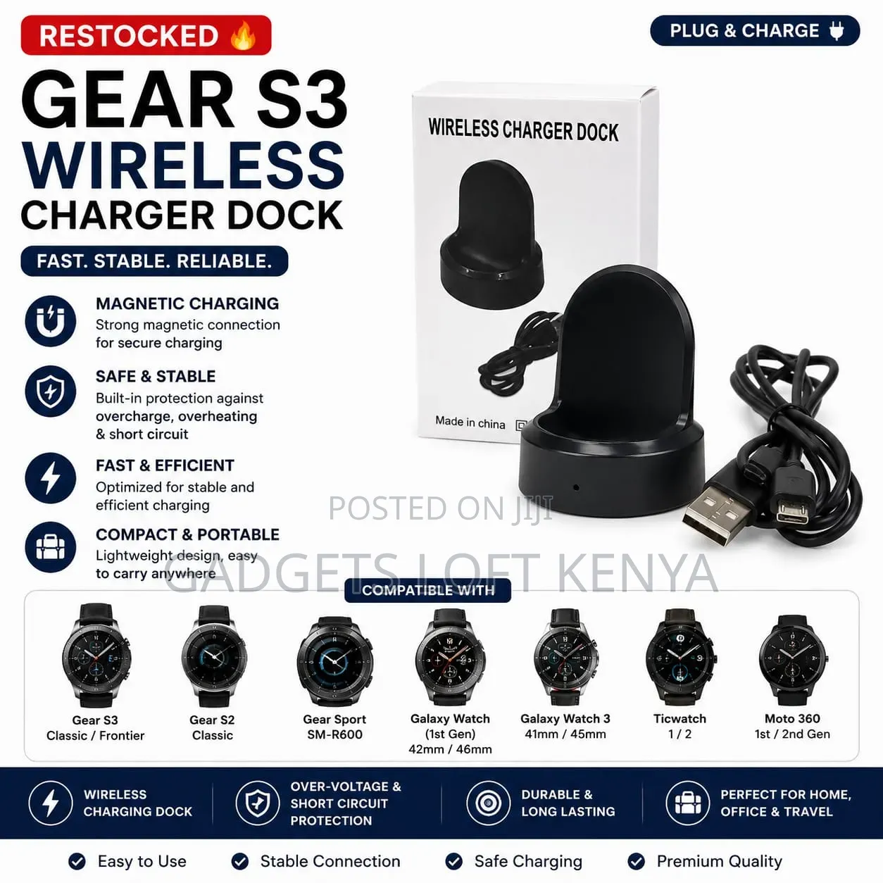 Gear S2/S3/S4 Wireless Samsung Charger
