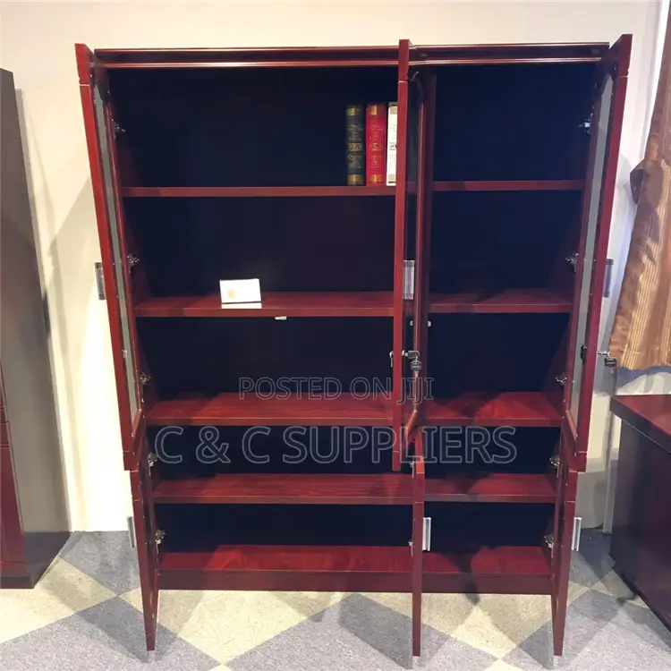 Lockable Mahogany Filling Cabinet.
