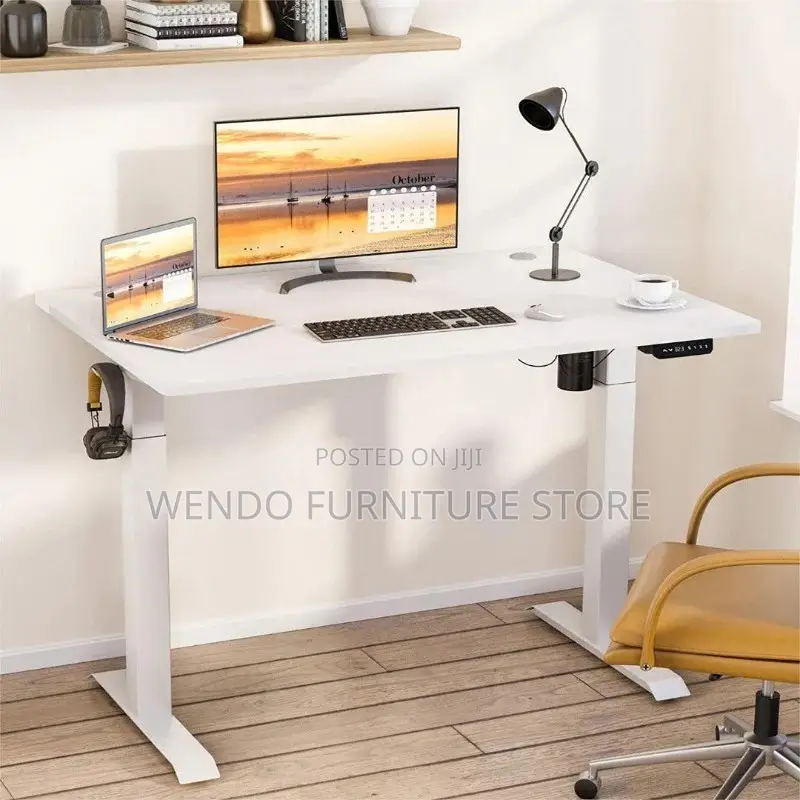 Office Desk; 1.6m Home Office Ergonomic Adjustable Desk With Motor