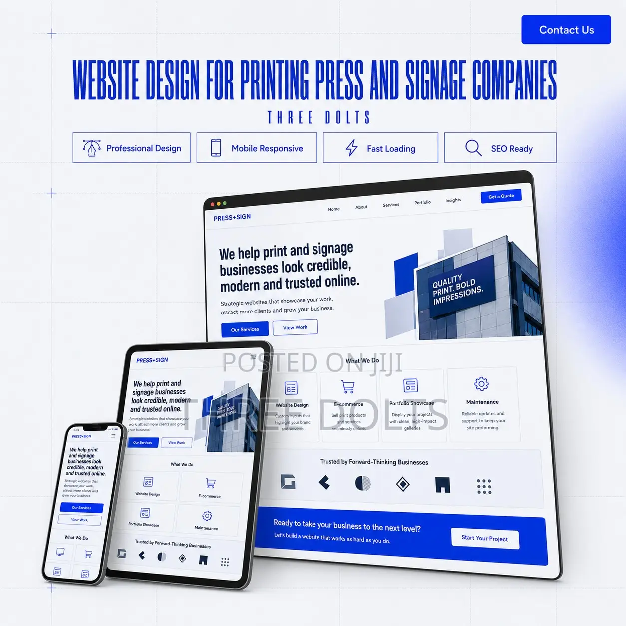 Website Design for Printing Press and Signage Companies