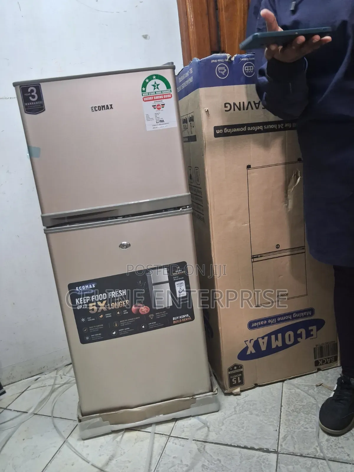 Ecomax 118L Double Door Fridge