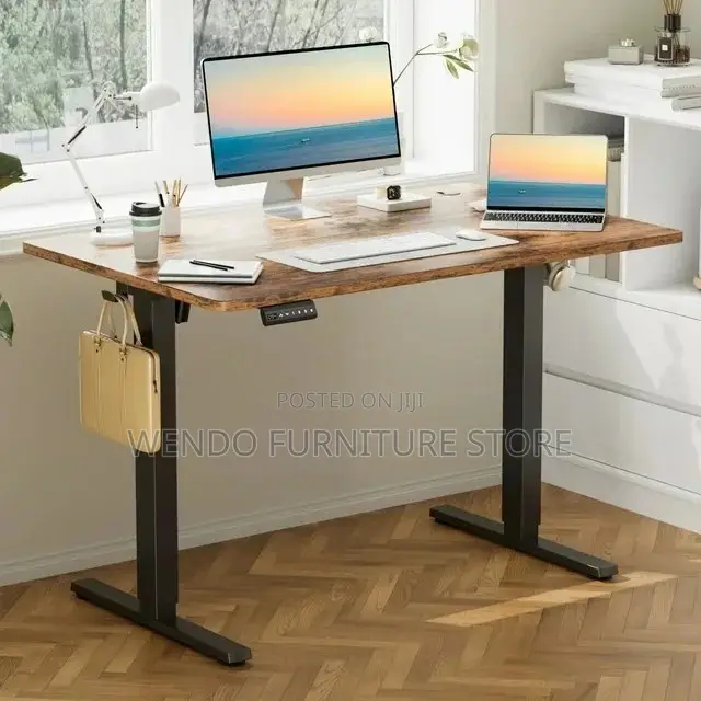 Office Desk; 1.2 Meters Electric Effortless Sit-Stand Adjustable Desk