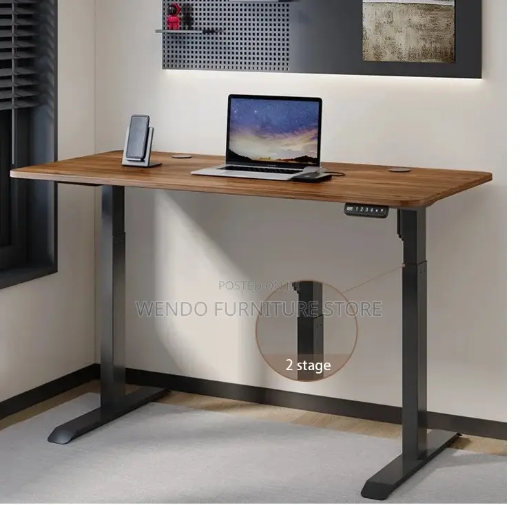 Office Desk; 1.2 Meters Electric Effortless Sit-Stand Adjustable Desk