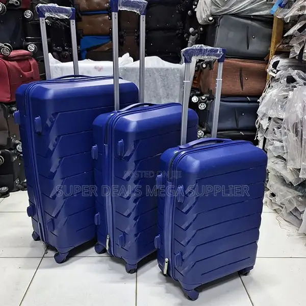 Smart 3 in 1 Unbreakable Rubber Suitcase Briefcase Travel Bags