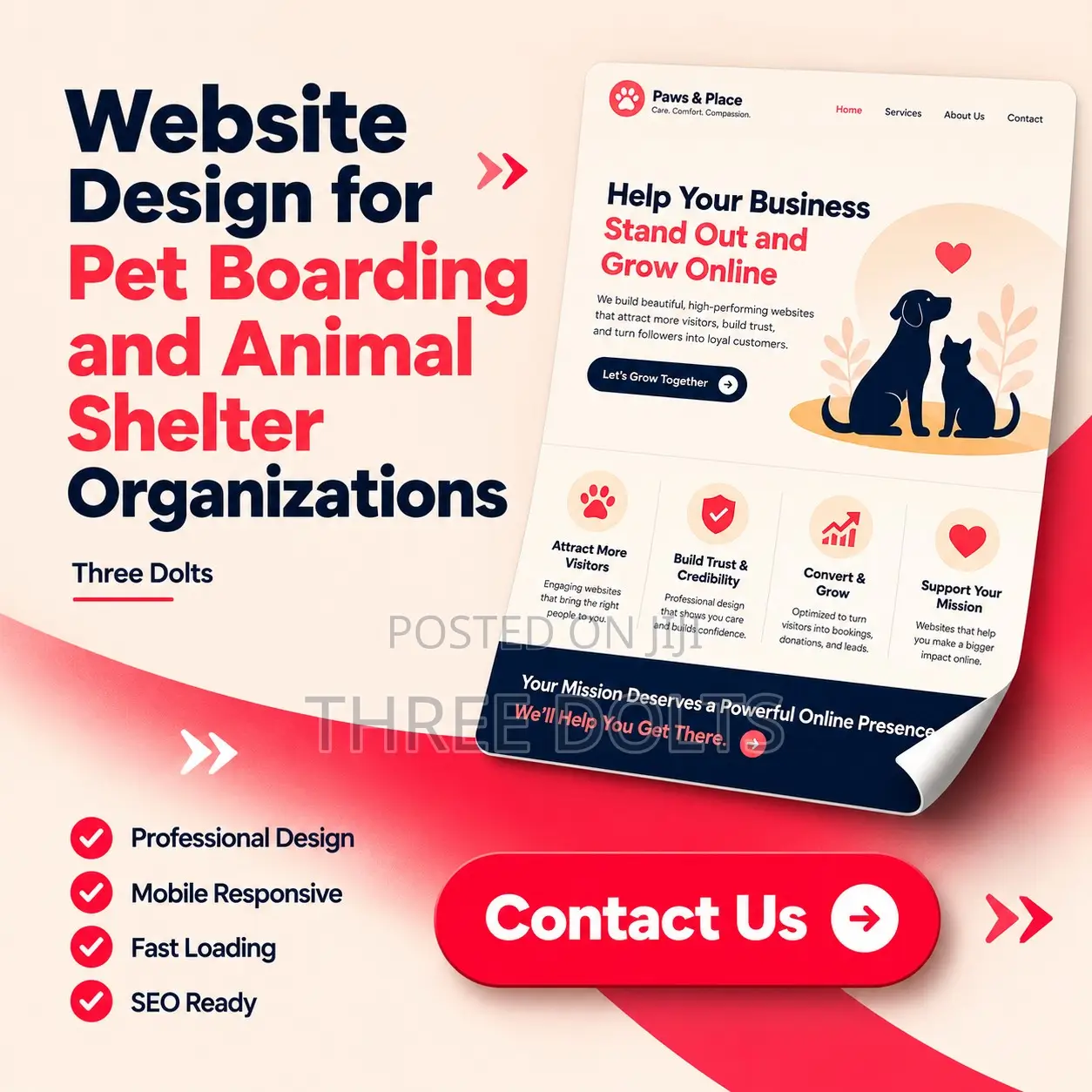 Website Design for Pet Boarding and Animal Shelter Organizations