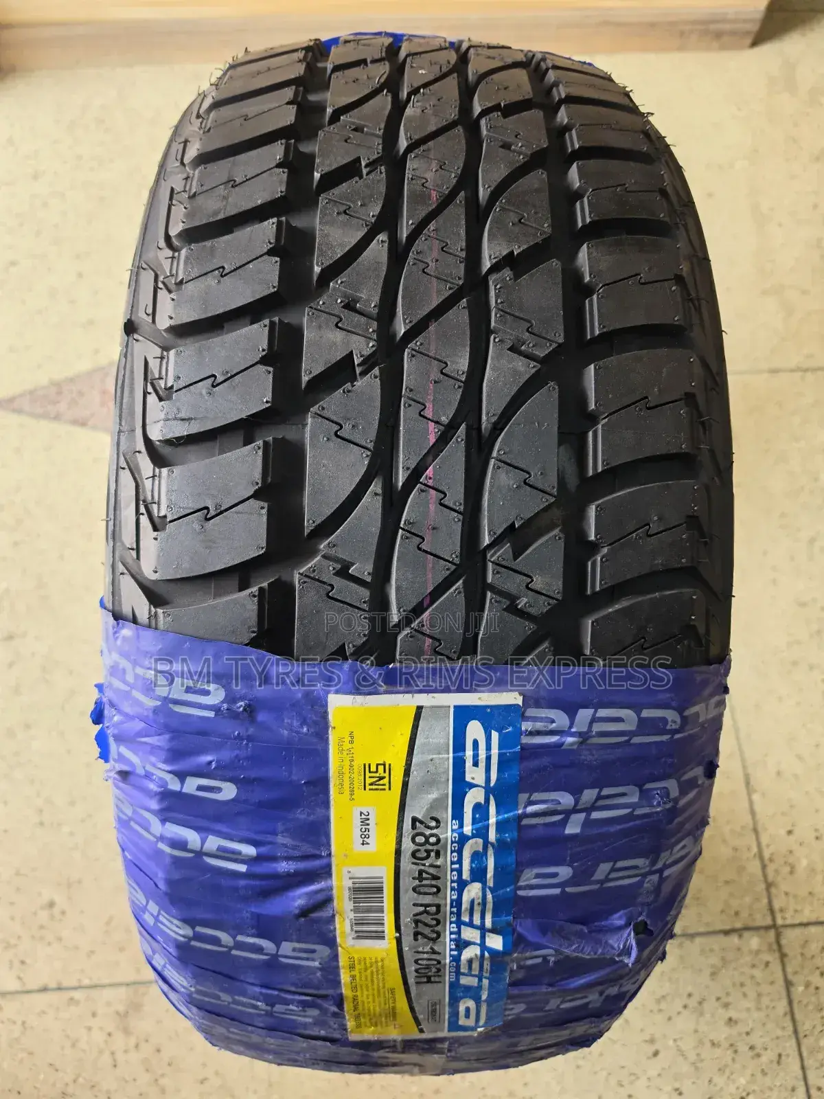 285 /40 R22 Accelera Tyres (All Terrain) Indonesia.