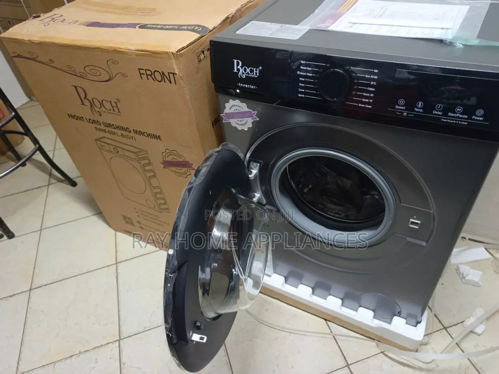 12/8kgs Roch Front Load Wash Dry Washing Machine