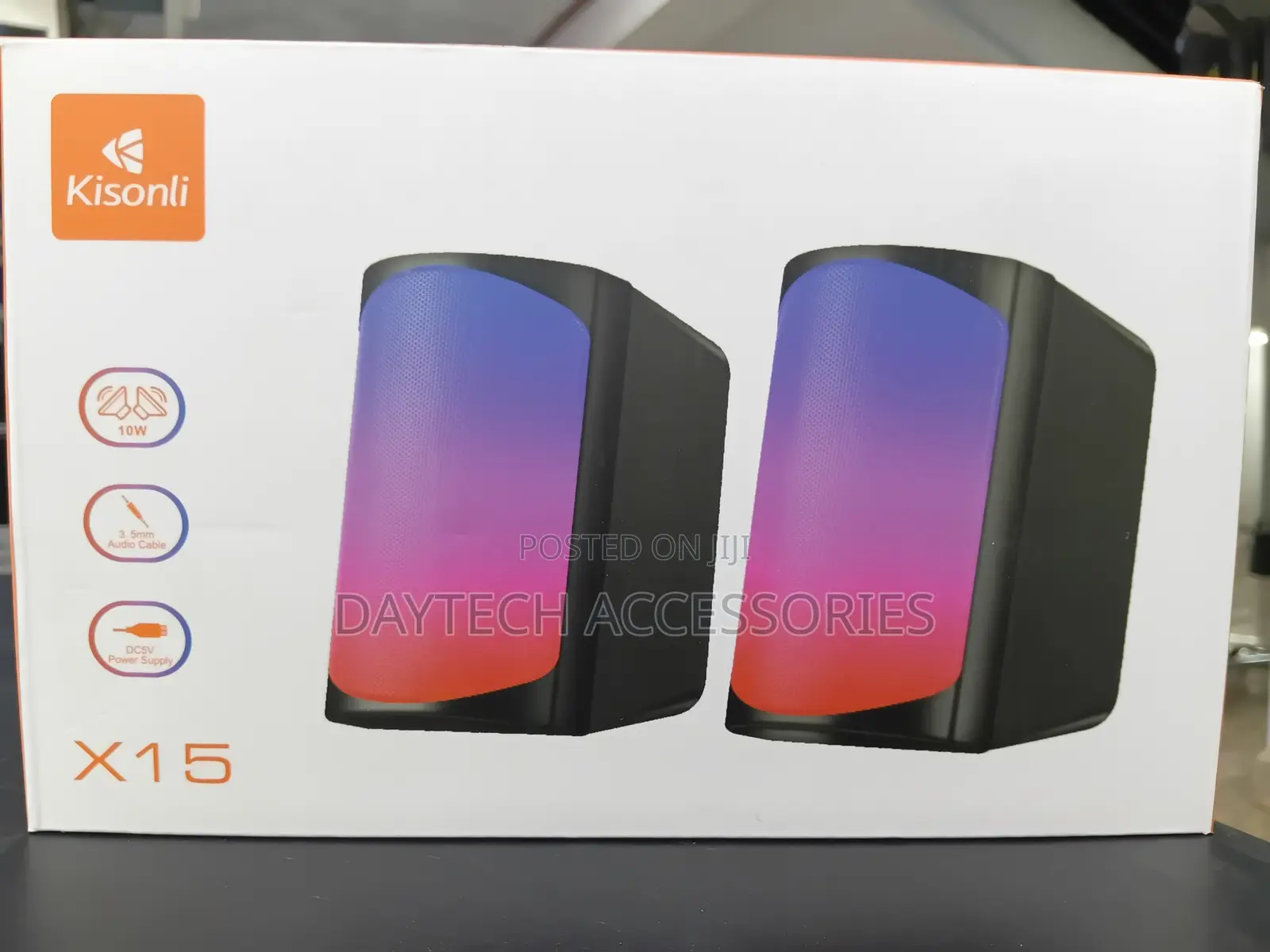 Kisonli X15 Pair of Compact Plug-and-Play Multimedia Speakers.