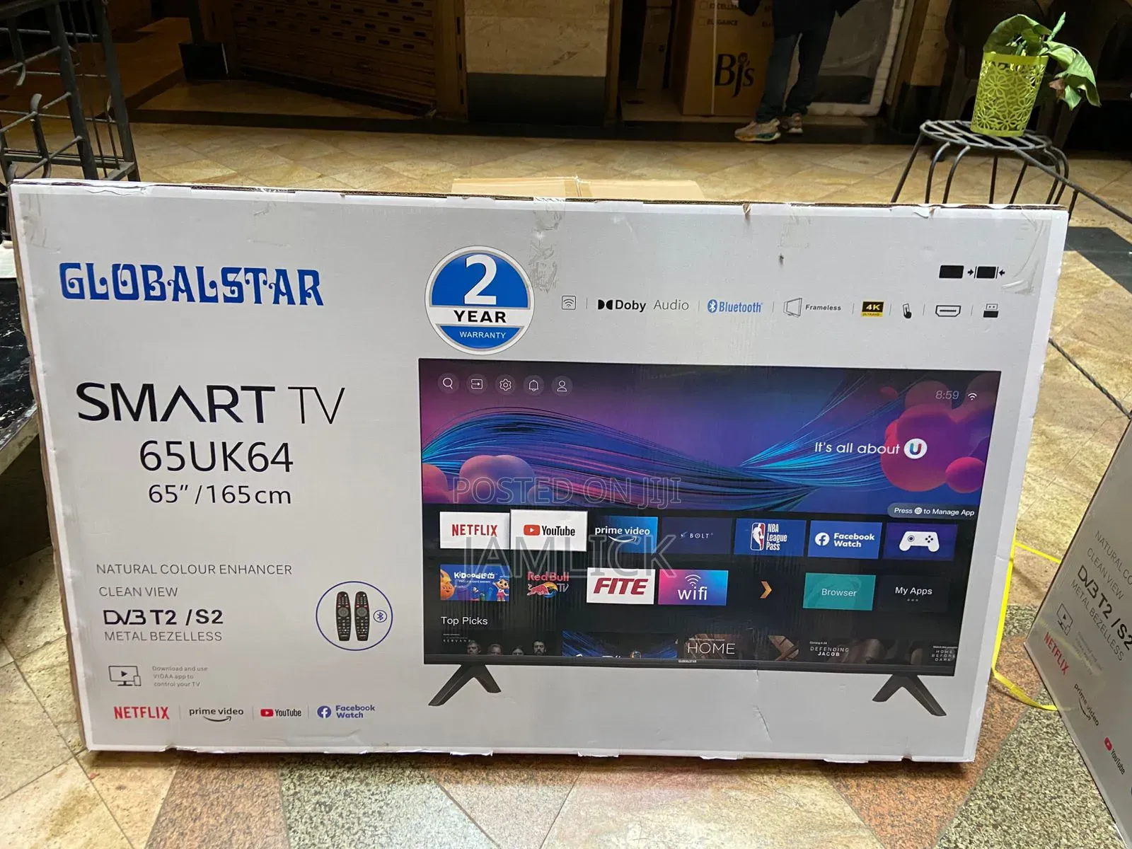 Globalstar Smart TV 65 Inch LED Android UHD WiFi - AB