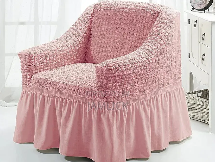 5 Seater Bubble Sofa Seat Covers – Pink, Peach Green - Pt