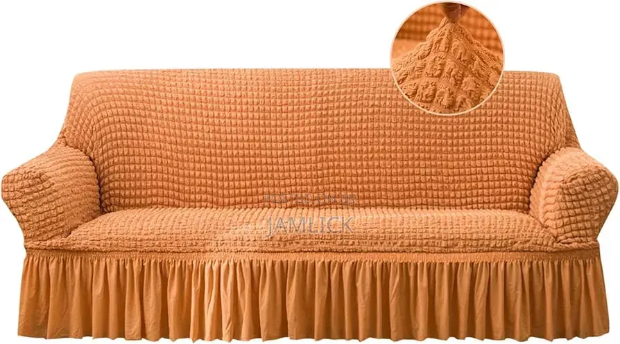 5 Seater Bubble Sofa Seat Covers – Pink, Peach Green - Pt