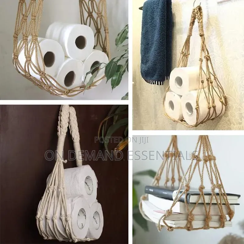 Nordic Style Hanging Cotton Rope Roll Paper Holder