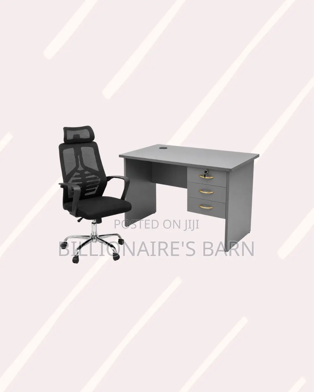Practical Desk and High-Back Ergonomic Mesh Chair for Smooth Routines