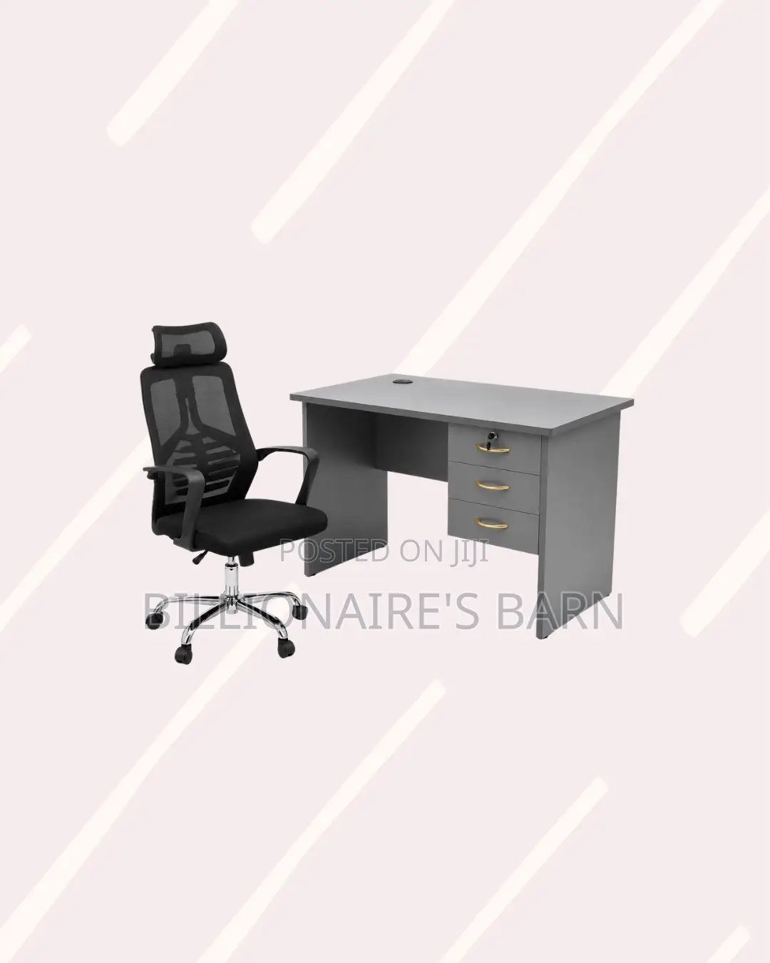 Practical Desk and High-Back Ergonomic Mesh Chair for Smooth Routines