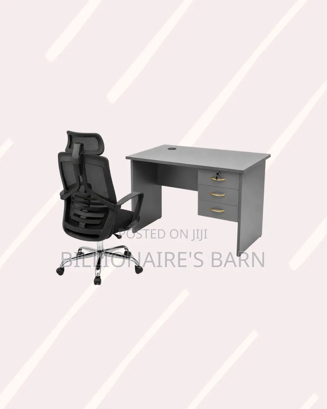 Practical Desk and High-Back Ergonomic Mesh Chair for Smooth Routines