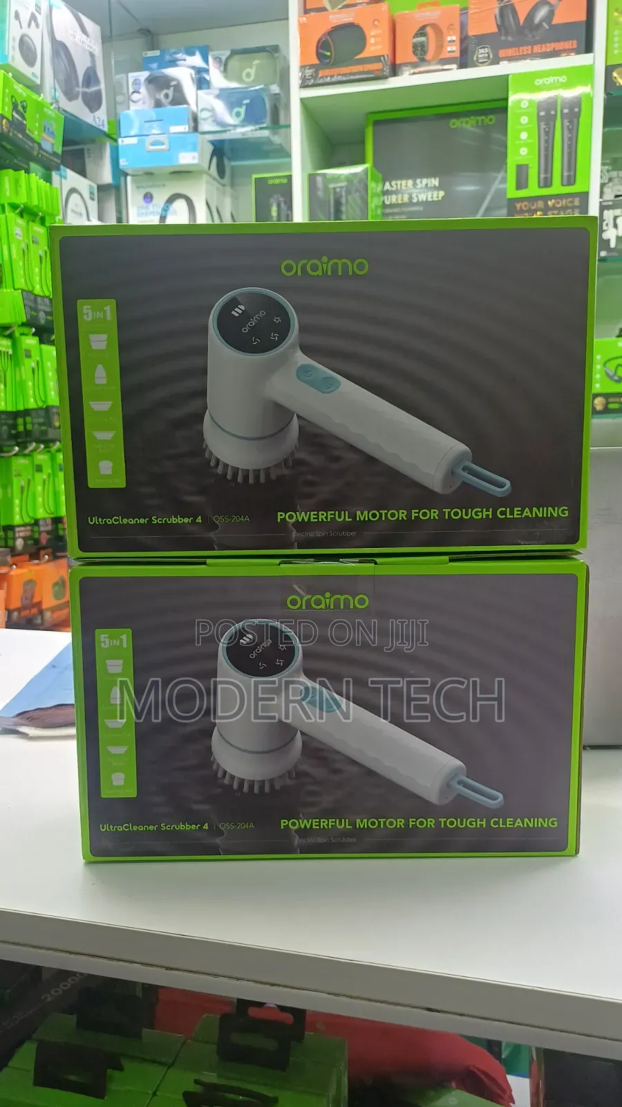 Oraimo Ultra Cleaner Scrubber Cordless Electric Brush – 5 Brush Heads