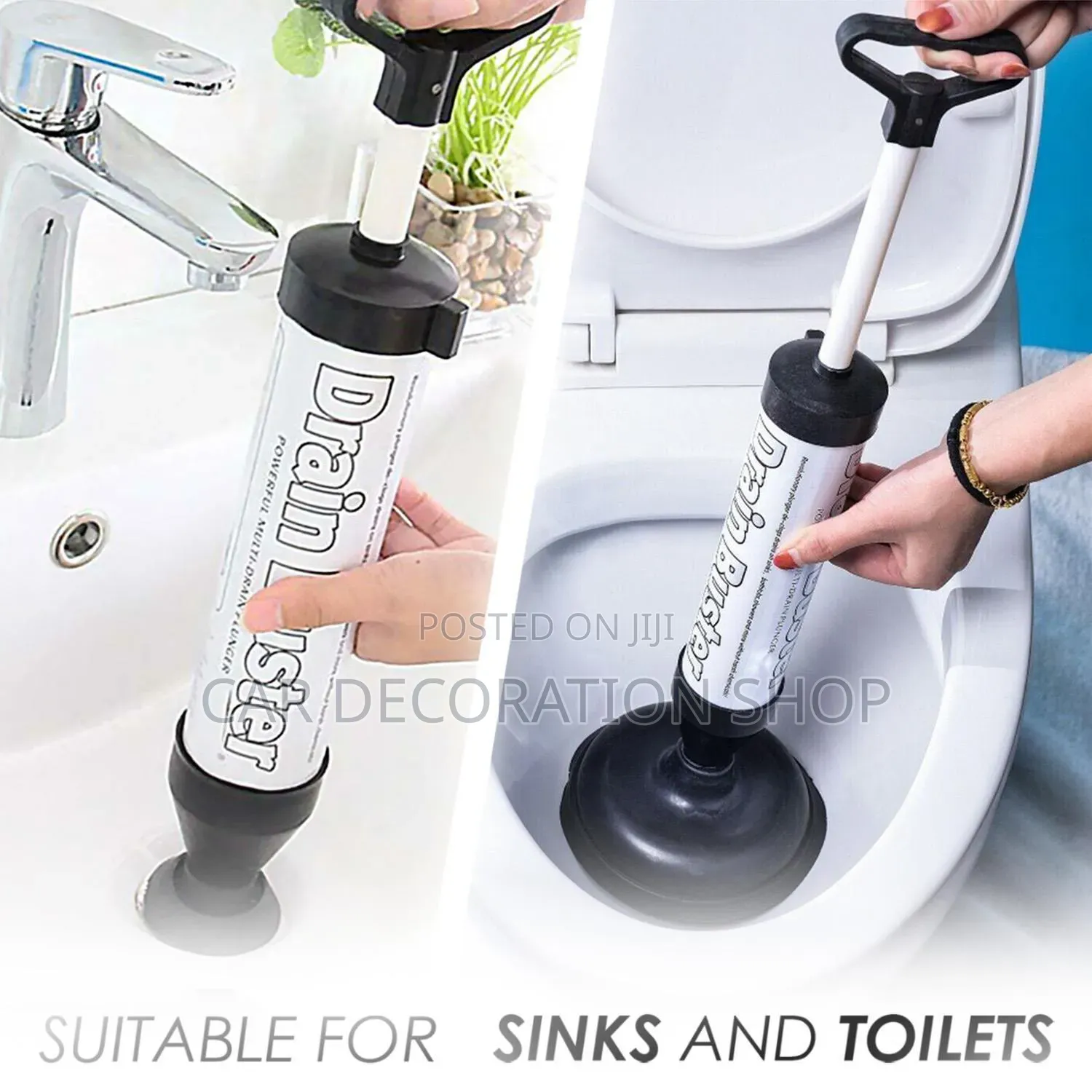 High Pressure Toilet Plunger and Pipe Clogger