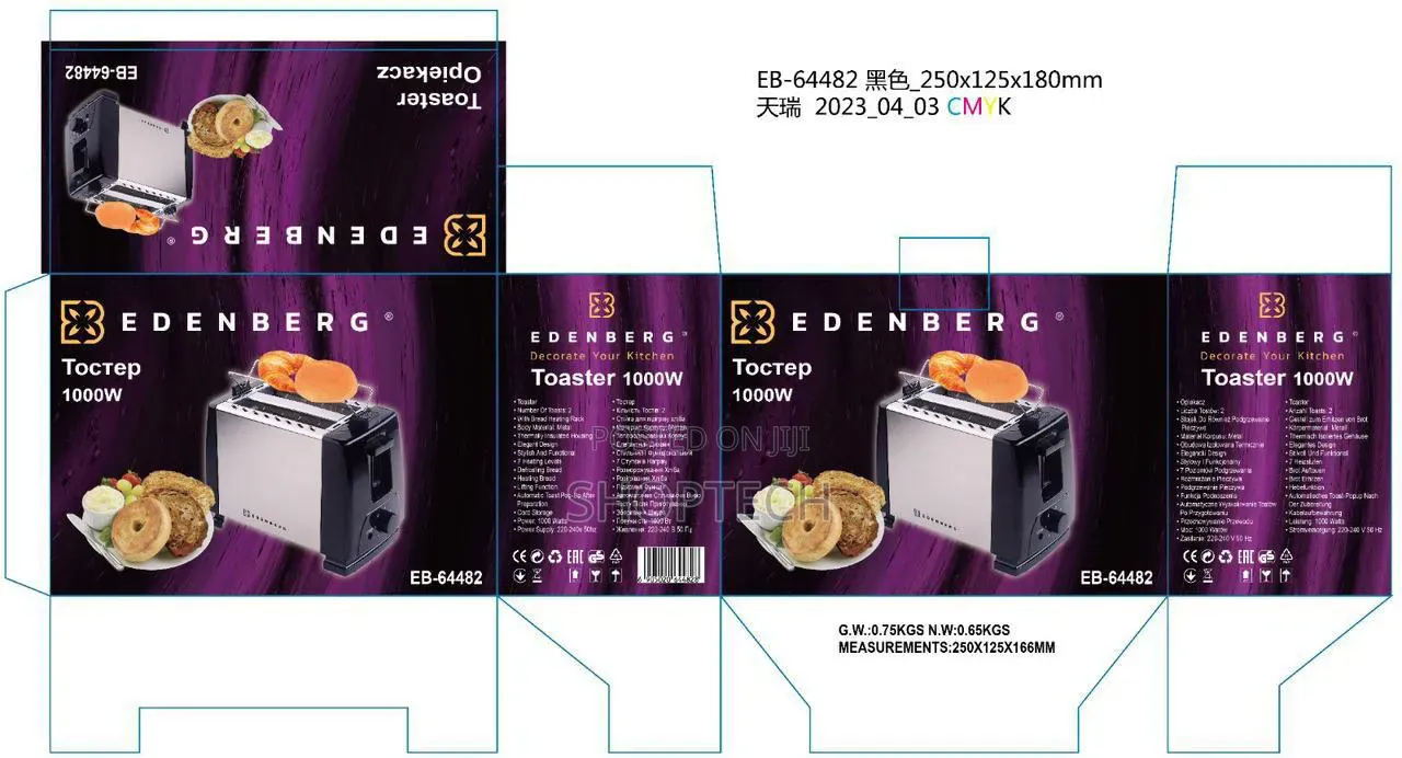 2slice Pop Up Bread Toaster