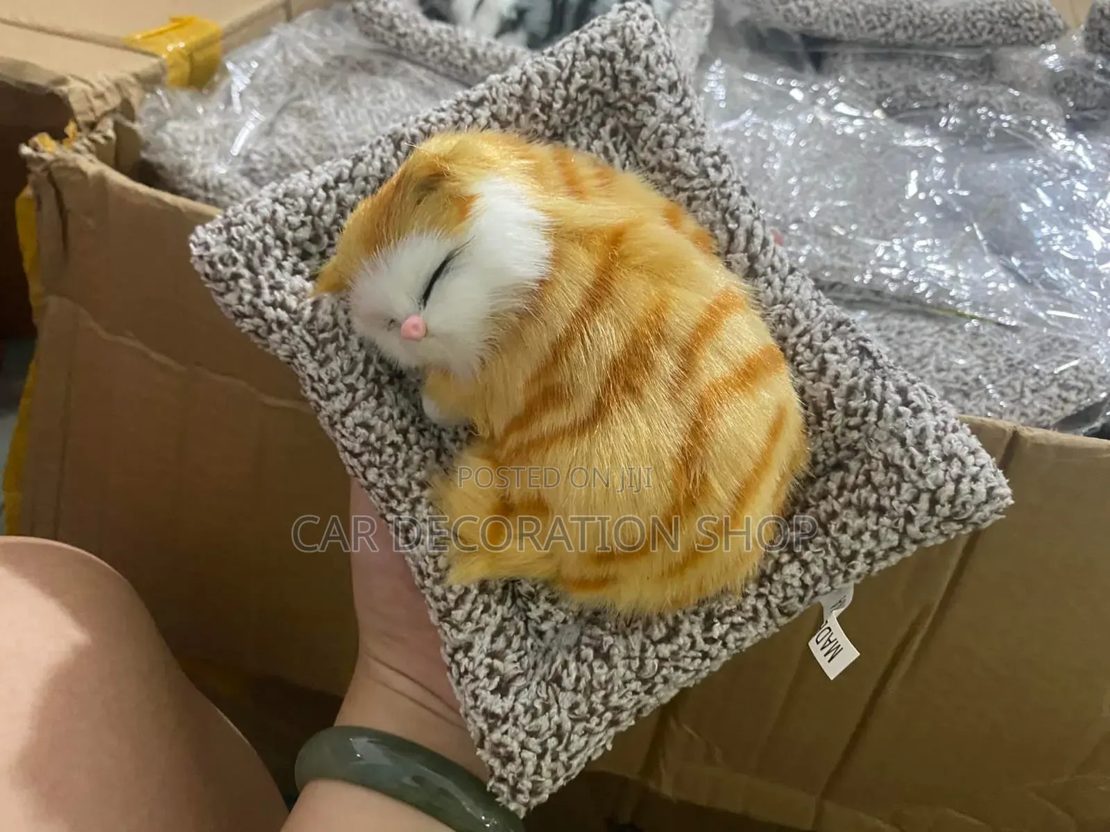 Realistic Sleeping Car Small Mat Dashboard Plush Toys