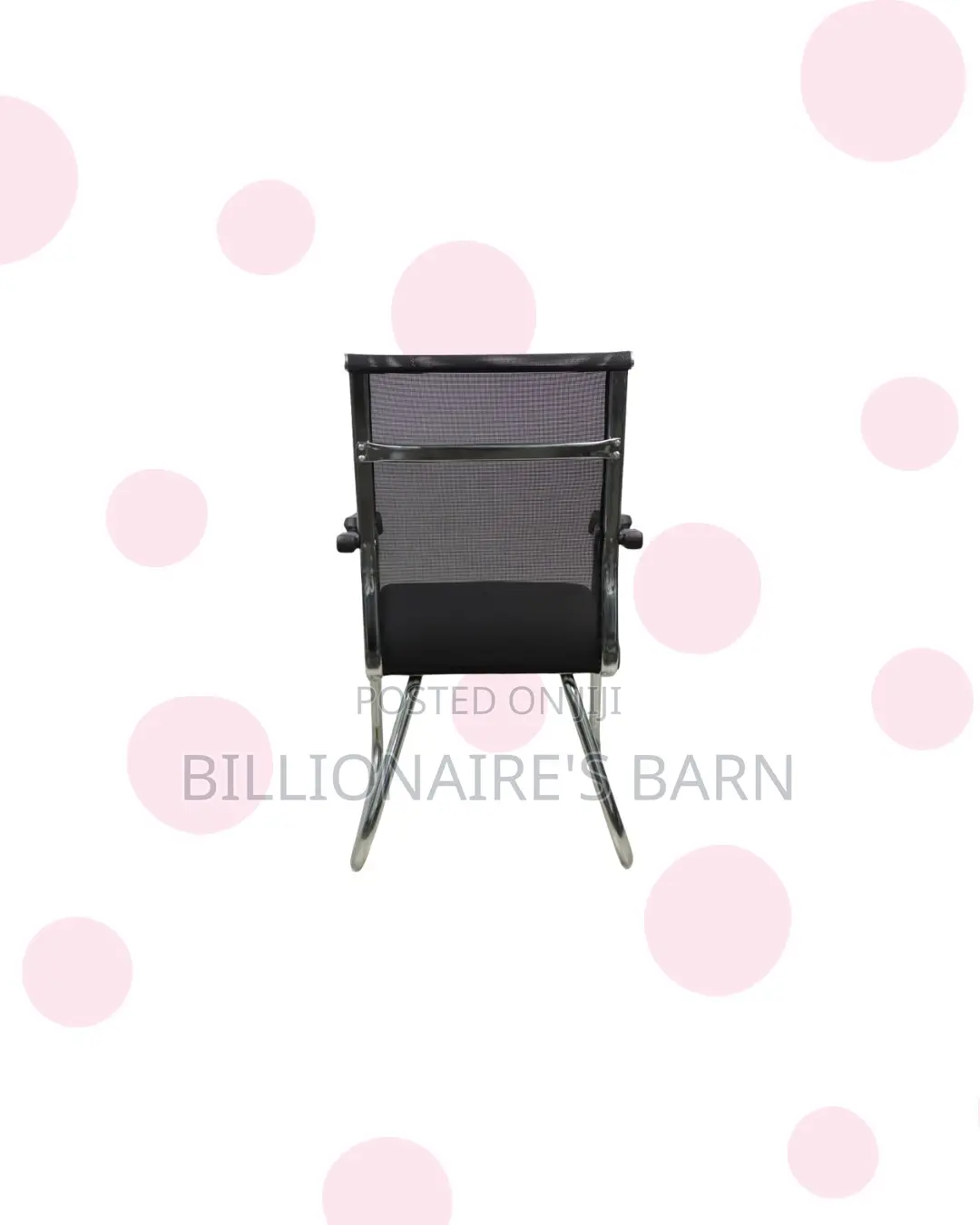 Practical Black Mesh Cantilever Visitor Chair | Daily Office Comfort
