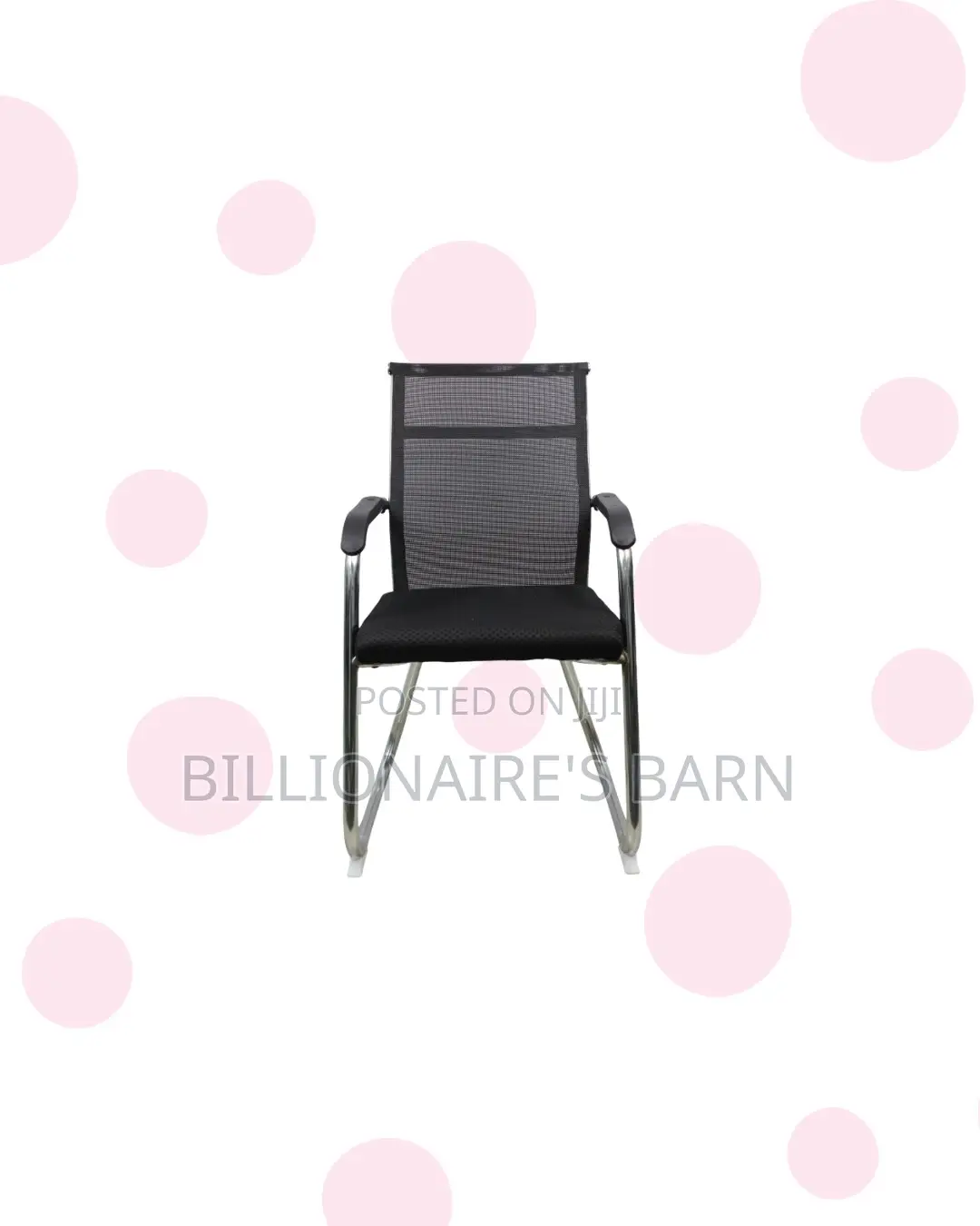 Practical Black Mesh Cantilever Visitor Chair | Daily Office Comfort